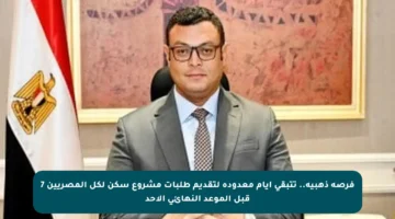 فرصة ذهبية.. تتبقى أيام معدودة لتقديم طلبات مشروع سكن لكل المصريين 7 قبل الموعد النهائي الأحد